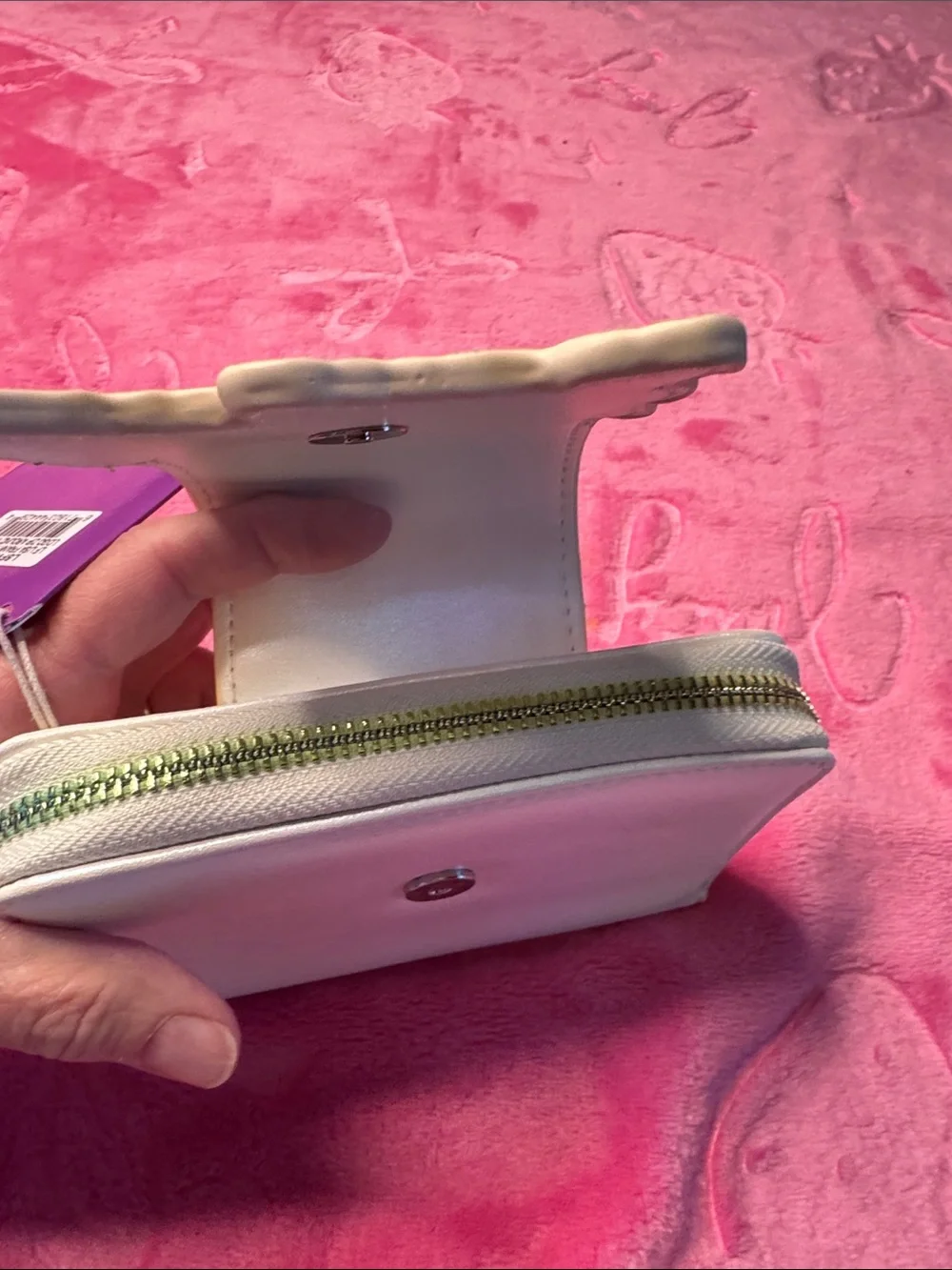 Lisa Frank x Loungefly Rainbow Logo Zip Around Wallet – Pearlized White – NWT
